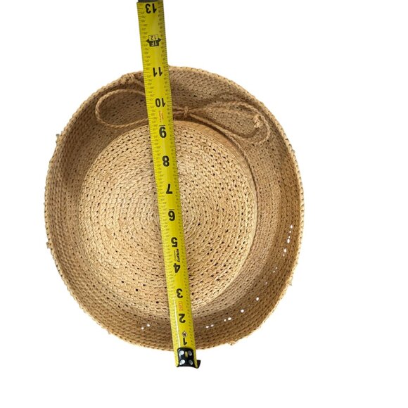 SCALA DESTIN STRAW HAT WITH BOW IN TEA - Picture 5 of 6